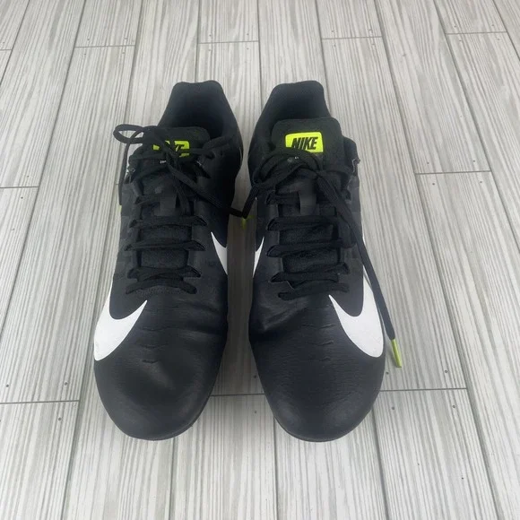 Nike Racing Sprint Track Shoes Spikes Black White Neon 11 - Picture 2 of 11